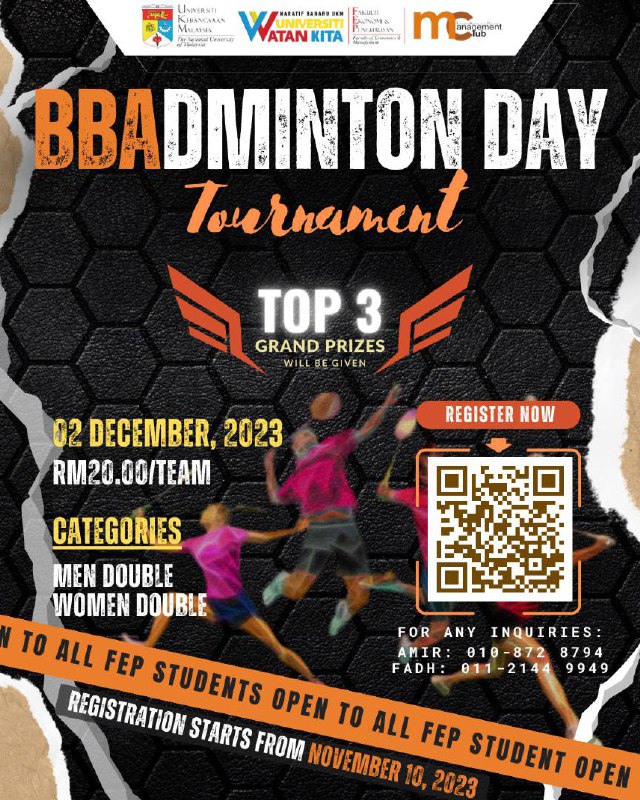 BBA Badminton Day Women's Doubles Recruitment