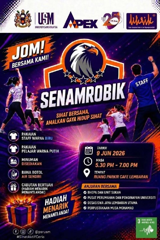 Invitation to Aerobics Programme for 25 USM Engineering Campus Celebration