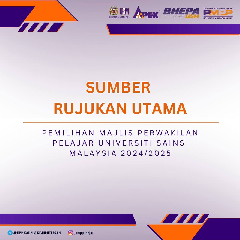 Main reference for USM Student Representative Council election