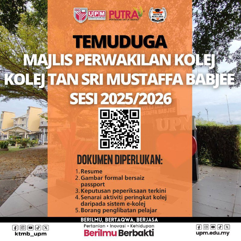 [PENDAFTARAN TEMUDUGA MAJLIS PERWAKILAN KOLEJ, KOLEJ TAN SRI MUSTAFFA BABJEE SES