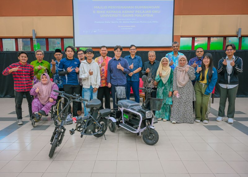 USM commits to student welfare: Affin Islamic Bank Berhad donates e-bikes