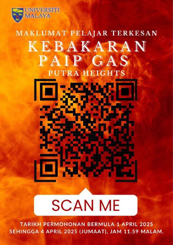 Data collection for Universiti Malaya (UM) students affected by pipe fire