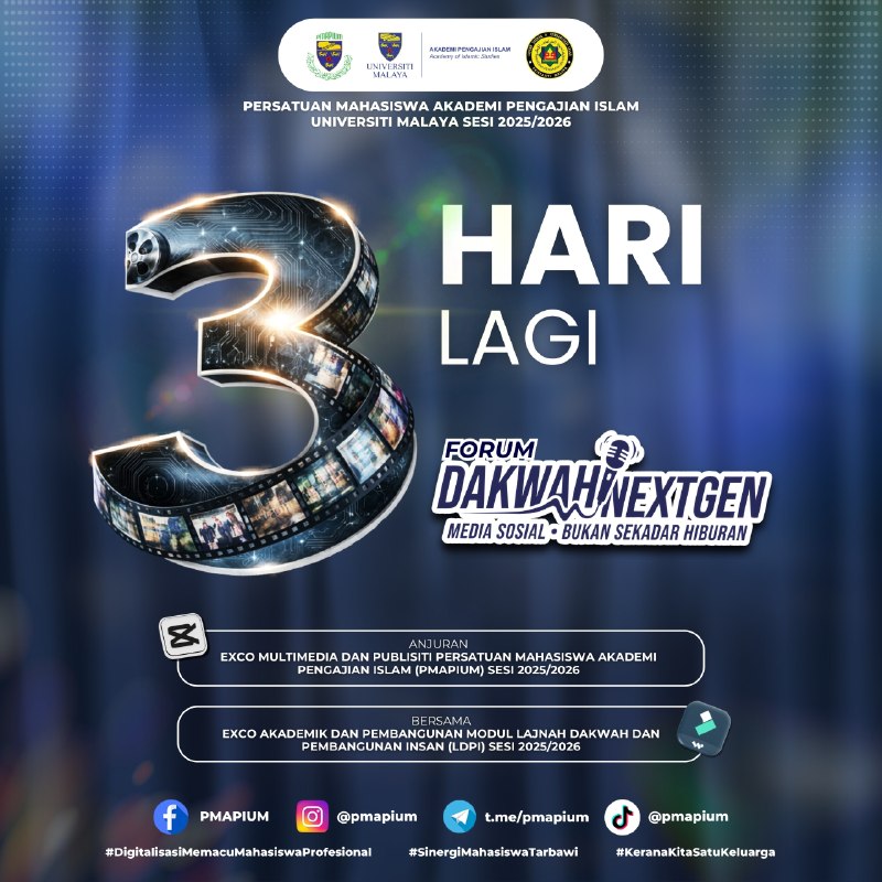 [ ⏳ 3 ONE DAY TO GO: NEXTGEN DA'WAH FORUM ]