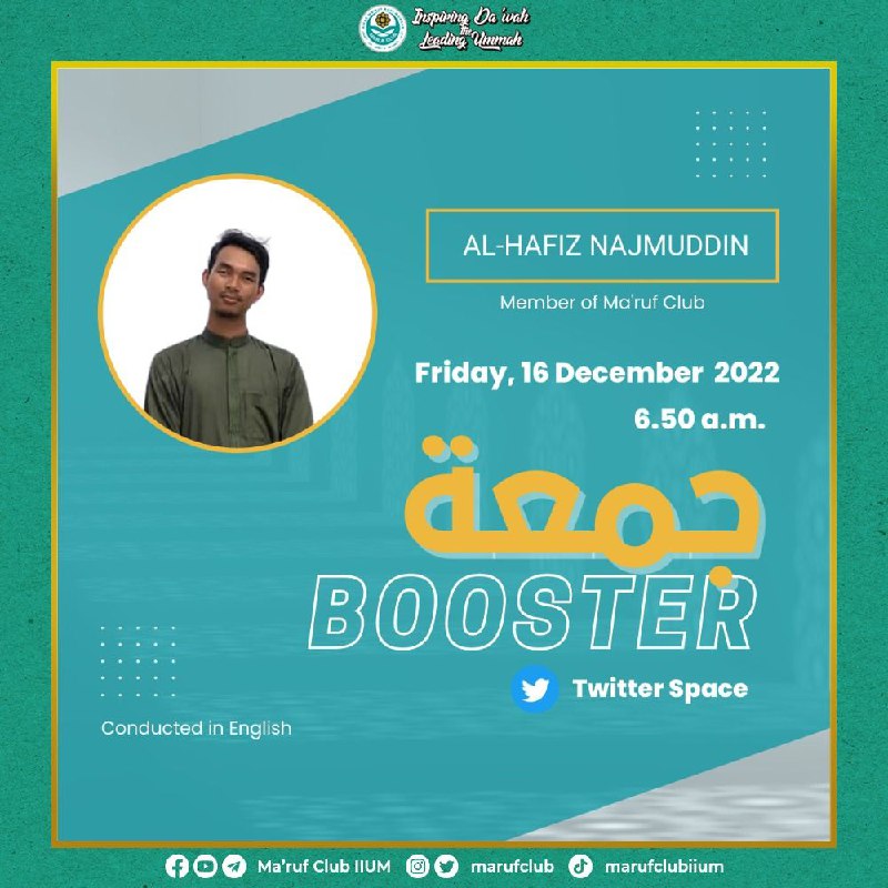JUMUAH BOOSTER! 💪🏻