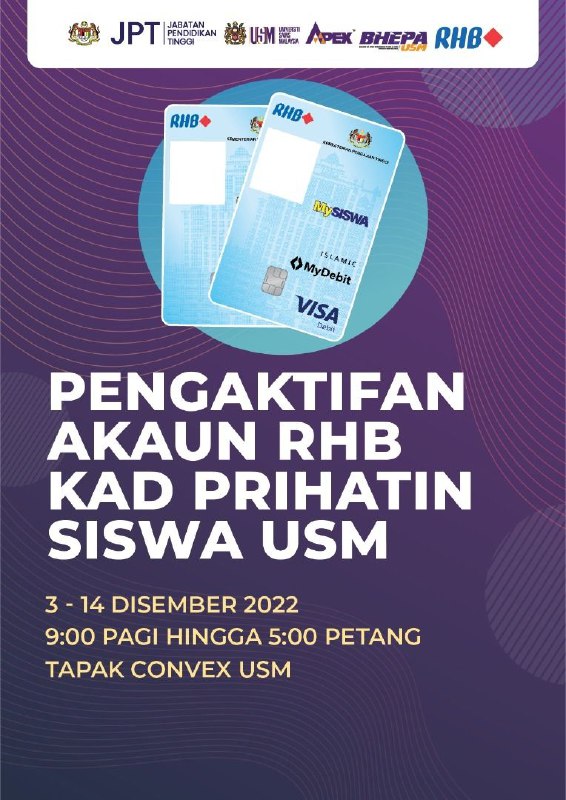 RHB account activation available at the RHB Tent at 📍 Convocation Expo Site