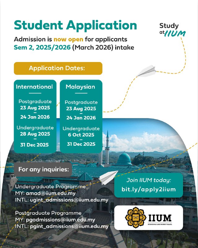 📣Admission application for Sem 2, 2025/2026 is NOW open!