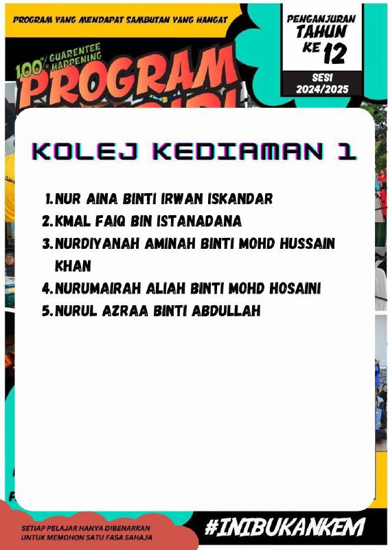 FASA 2 - First-Year Self-Identity Programme, University of Malaya (18 and 20