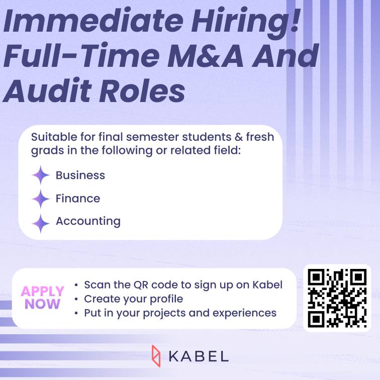 Immediate Hiring: M&A and Audit Roles (Full-Time)