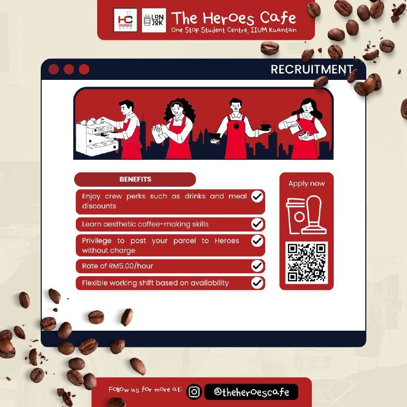 ☕️ BARISTA RECRUITMENT AT THE HEROES CAFE ☕️