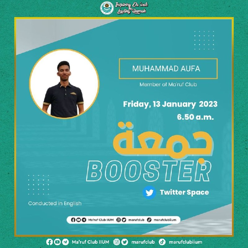 JUMUAH BOOSTER! 💪🏻