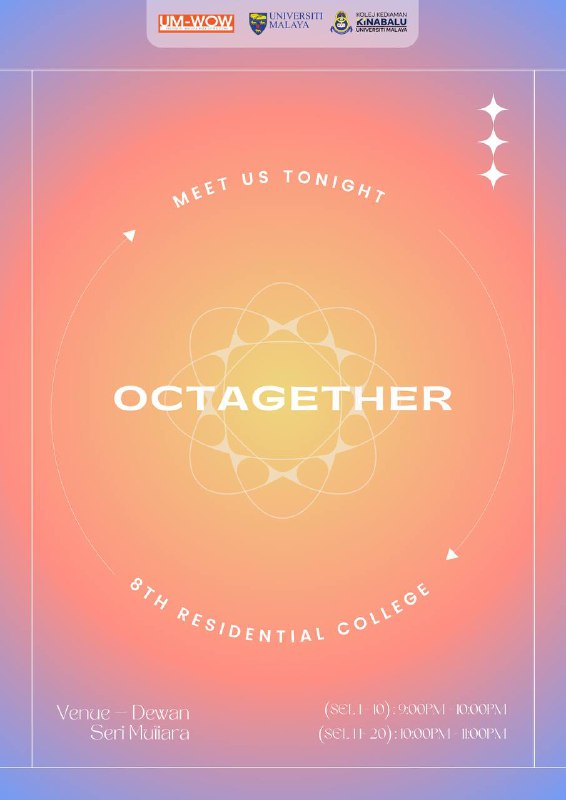 Hi freshies, we will have OCTAGETHER✨ tonight, a programme designed to provide m