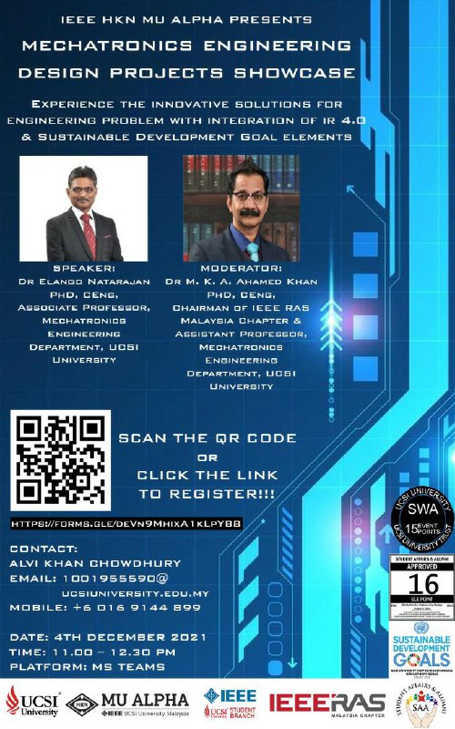 MECHATRONICS ENGINEERING DESIGN PROJECTS 2021
