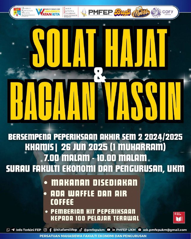 Solat Hajat and Yasin Recitation