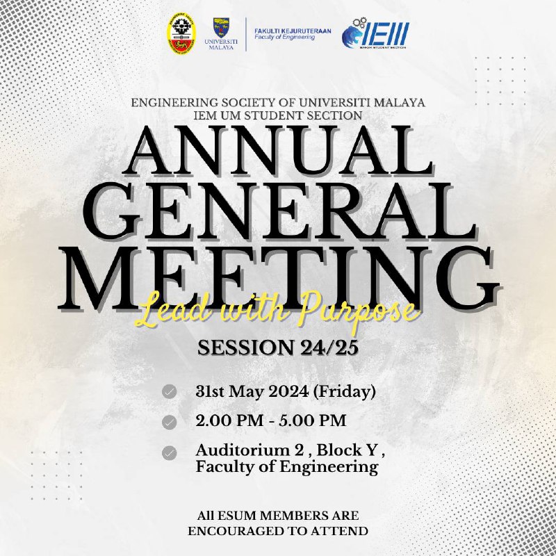 [Annual General Meeting of ESUM x IEM UM SS]