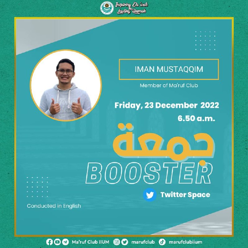 JUMUAH BOOSTER! 💪🏻