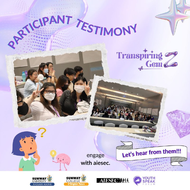 Transpiring GemZ: Discovering Hidden Gems Of Hope (Youth Speak Forum)