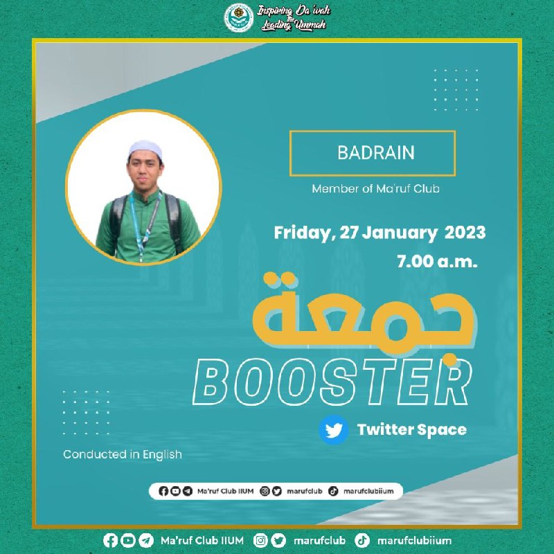 JUMUAH BOOSTER! 💪🏻