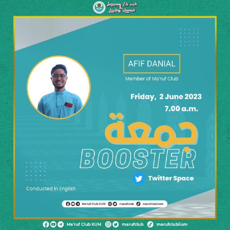 JUMUAH BOOSTER!💪🏻