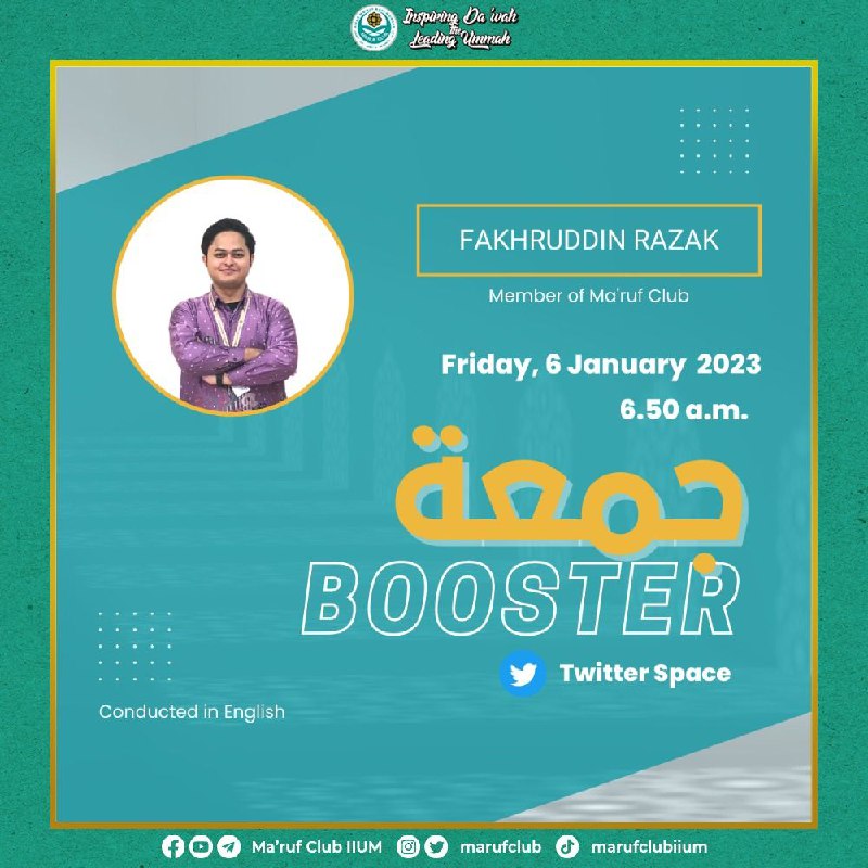 JUMUAH BOOSTER! 💪🏻