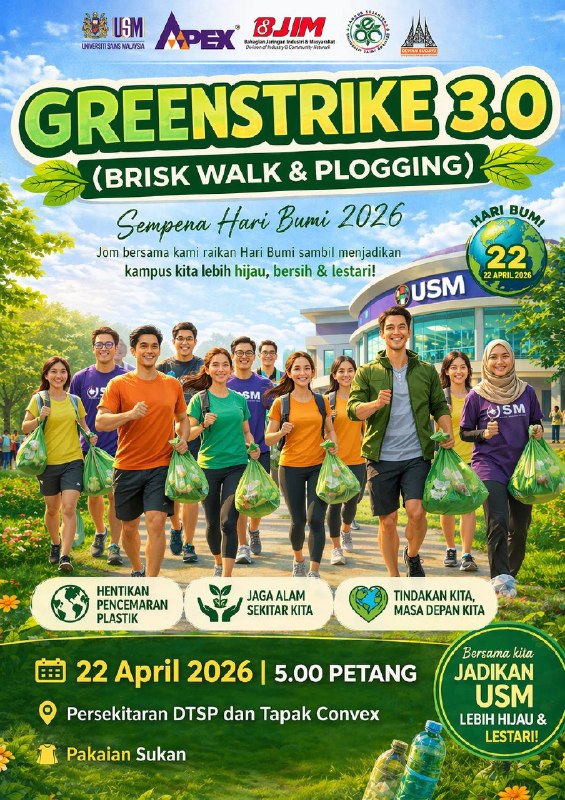 💚 GREENSTRIKE 3.0 (Brisk Walk & Plogging)