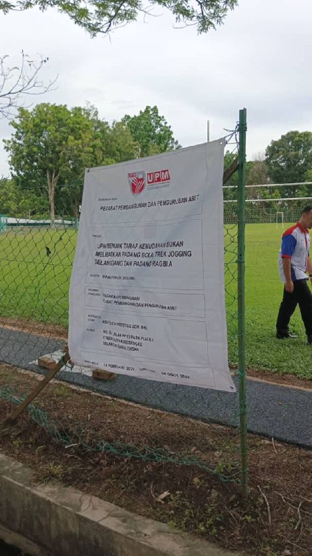 [NOTICE OF JOGGING TRACK UPGRADING WORKS, TAN SRI MUSTAFFA BABJEE COLLEGE]