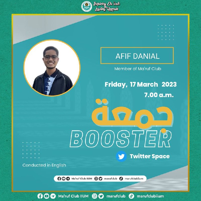 JUMUAH BOOSTER! 💪🏻