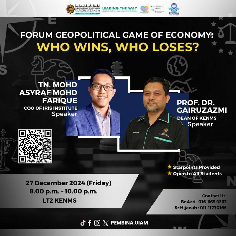 FORUM GEOPOLITICAL GAME OF ECONOMY: WHO WINS, WHO LOSES?