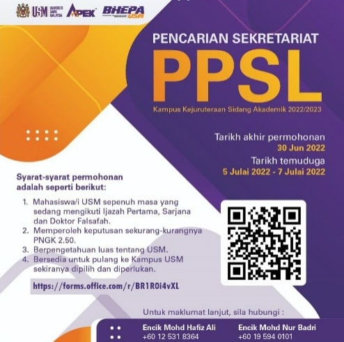 [PENCARIAN PEMBIMBING PROGRAM SISWA LESTARI (PPSL) KAMPUS KEJURUTERAAN SIDANG AK