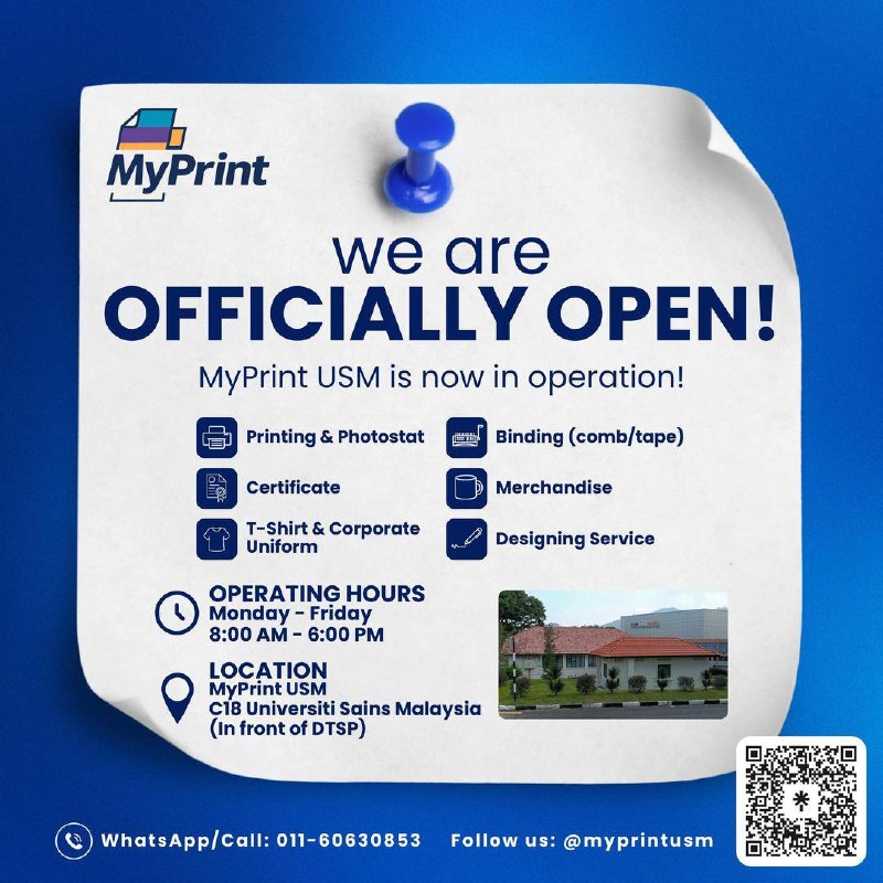 We Are Officially Open – MyPrint USM is Now in Operation!